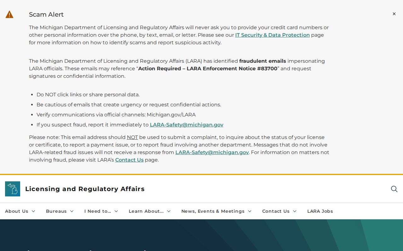 Kalamazoo residents directory Michigan LARA license search entry